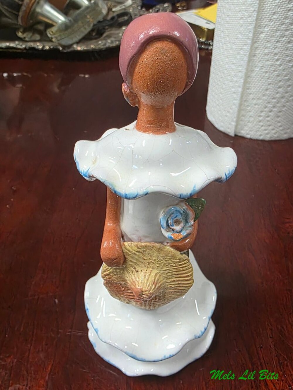 Vintage Signed Muñeca Limé Dominican Faceless Doll - Handcrafted Terracotta Folk